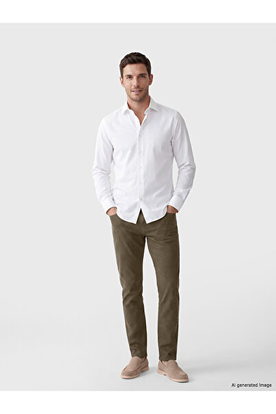 LC Waikiki Nevavm Farkıyla Lcwaikiki Classic Brown Gabardine Straight Slim & ...
