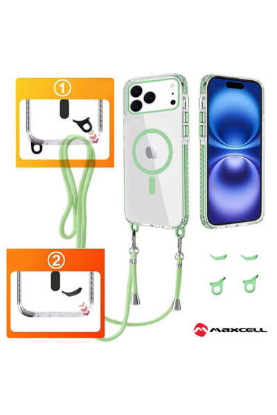 Maxcell Θήκη MagFrame για iPhone 17, Αντιπτωτική 2 σε 1, Αποσπώμενο κορδόνι -...
