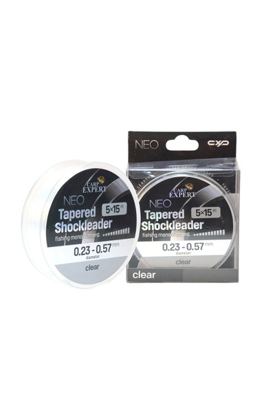 carp expert Neo Tapered Shock Leader 0.33-0.57mm, 5 pieces of 15m length