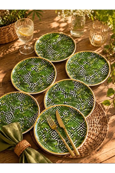 CASA DE BELLA Amazon Gold Gilded Cake Plate for 6 People 19cm