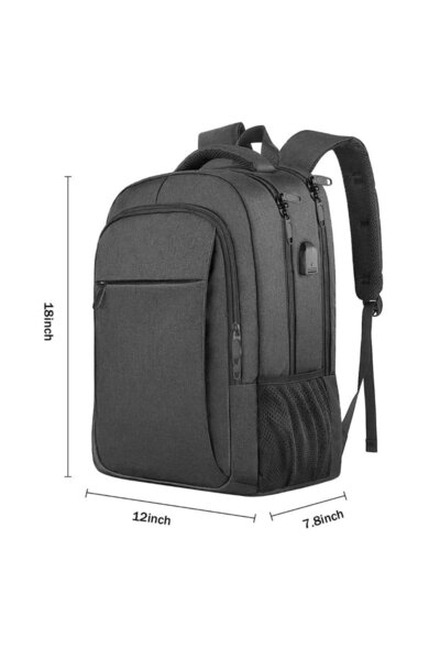 Noonedibs Rucsac Business Mare cu Port USB, Rezistent la Apă, pentru Laptop B...