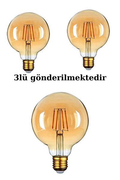Ömür Avize G-95 Gün Işığı Top Rustik Ampul (3lü gönderilmektedir)