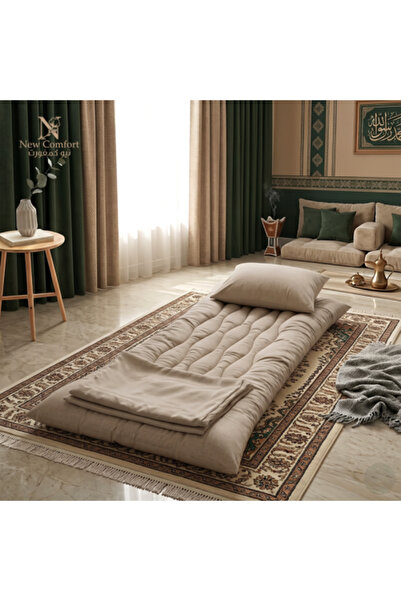 NEW Guest and Travel Package - Mattress + Blanket + Pillow - Beige Color