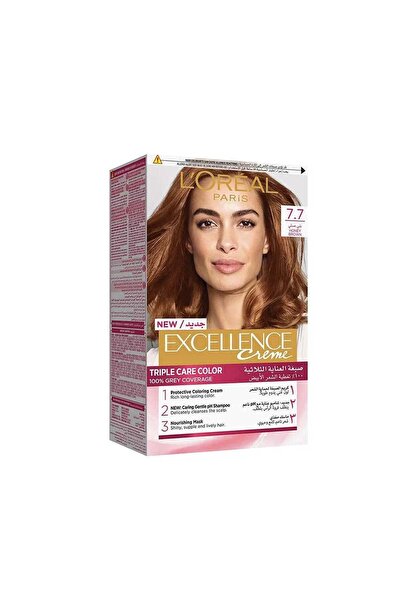 L'Oréal Professional Paris كريم صبغة الشعر لوريال إكسيلنس تريبل كير - أشقر لؤ...