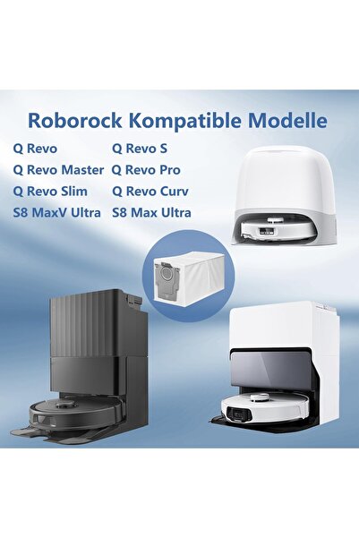 Noonedibs 10 saci de praf de 3L compatibili cu Roborock Q Revo, Q Revo S, S8 ...