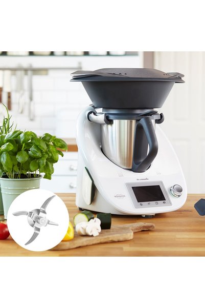 Noonedibs Cuțit de înlocuire din oțel inoxidabil compatibil cu Thermomix TM5,...