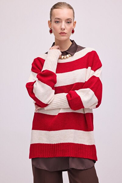 Touché Privé Oversize Striped Knit Sweater
