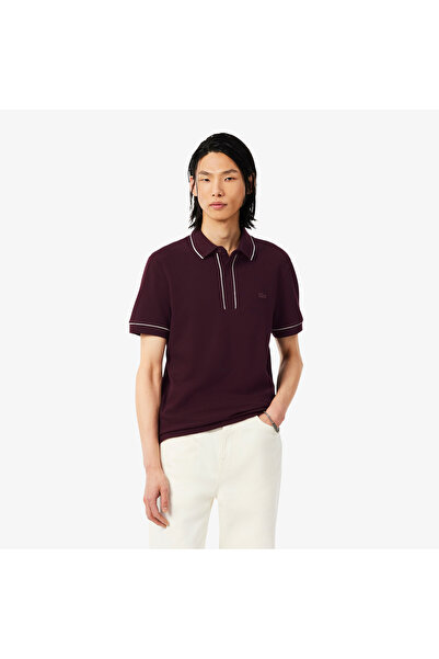 Lacoste Erkek Regular Fit Organik Pamuk Bordo Paris Polo