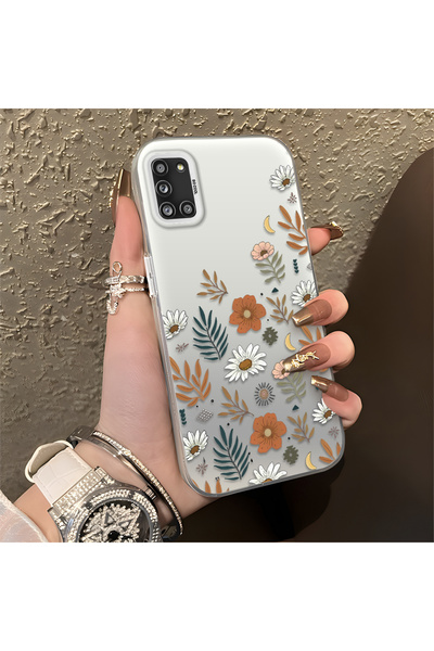 CHICASELUX Samsung Galaxy A31 Compatible Retro Daisy Moon and Leaf Pattern, R...