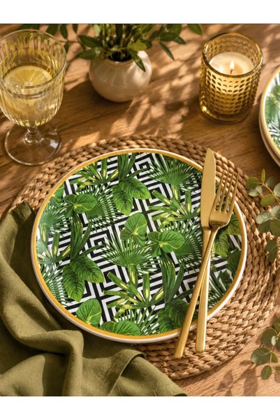 CASA DE BELLA Amazon Gold Gilded Cake Plate for 6 People 19cm