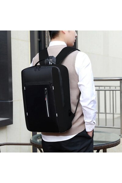 Noonedibs Rucsac minimal de afaceri pentru barbati, cu port USB de incarcare,...