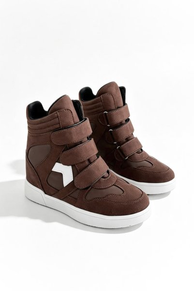 Shoebutik Magic Bitter Brown Hidden Heel Women's Sneakers