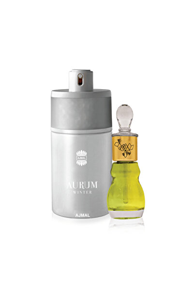 Ajmal Aurum Winter 75ml & Lucky Perfume Oil 12gm Bundle