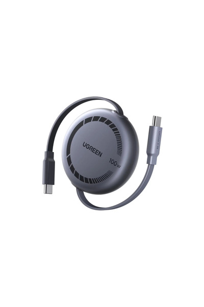 Ugreen Nexode 100W Geri Çekilebilir USB-C - USB-C Hızlı Şarj Kablosu, 1 Metre...