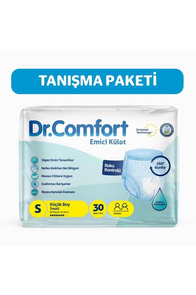 Dr.Comfort Yetişkin Emici Külot Bez Small Bel Ölçüsü 170+cm Islaklık Gösterge...