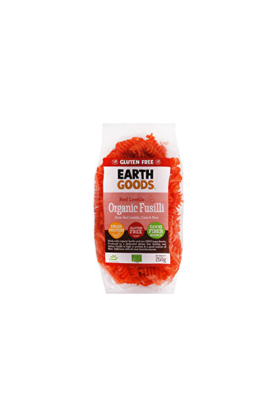 Earth Goods Organic Red Lentils Fusilli with Corn & Rice - gluten free - 250 gr