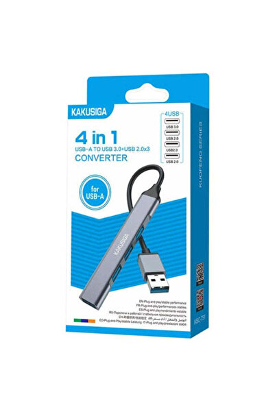 KAKU Διανομέας USB KSC-751, Πολλαπλών θυρών, USB-A 3.0 M σε USB-A 3.0, 3 x US...