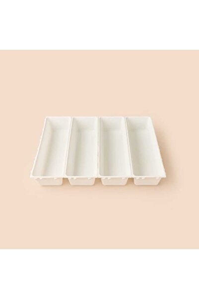 Smartware Ordina Çekmece İçi Kaşıklık Düzenleyici - Beyaz - 28,5x9,5 cm