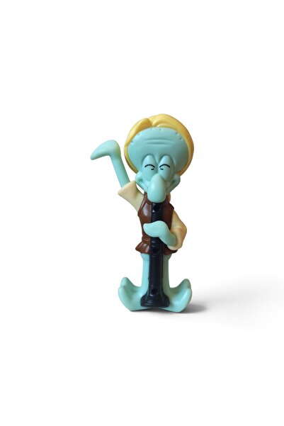 Hureggo vintage Sünger Bob Squidward Klarnet Çalan Mini Figür – Sarı Saçlı Or...