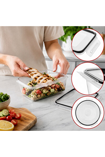 zola Set 12 caserole alimentare, 350-1000 ml, fara BPA, microunde, congelator, masina de spalat vase