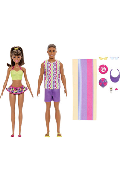 Barbie Moda Bebek Seti Plajdan ilham alan kıyafetler ve aksesuarlarla Ken'in ...