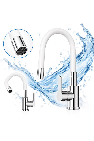 varioshop ®   Εύκαμπτη βρύση κουζίνας, 360 °   Περιστρεφόμενο, Σωλήνες σύνδεσ...
