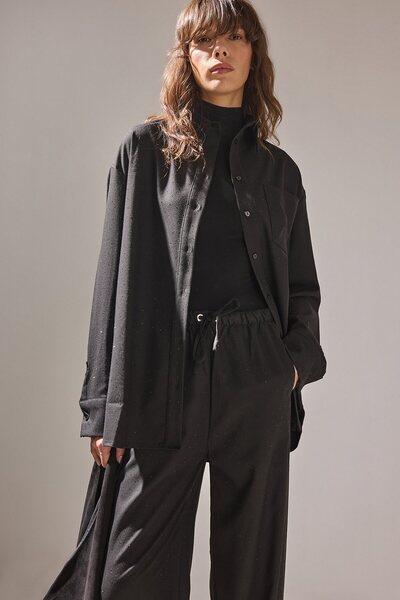 Touché Privé Stone-Embellished Shirt and Pants Set