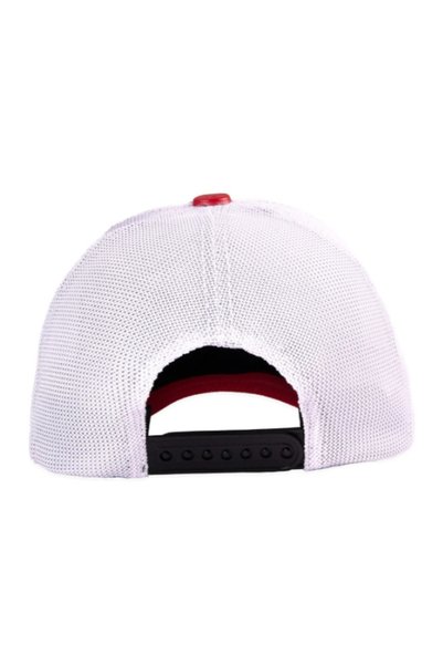 BlackBörk Red-White Trucker Hat with Panther Logo