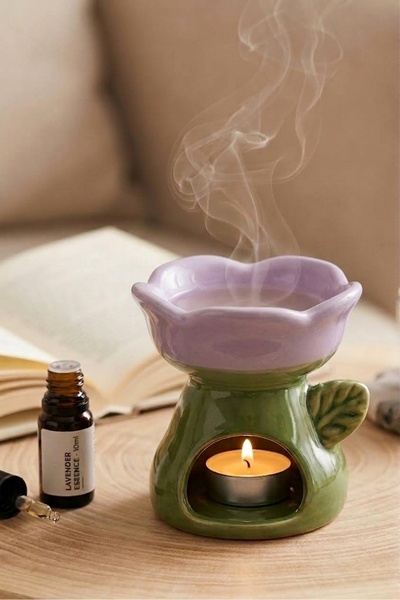 memyap Seramik Buhurdanlık – Minimal Tasarım Tealight Uyumlu Esans Buhurdanlı...