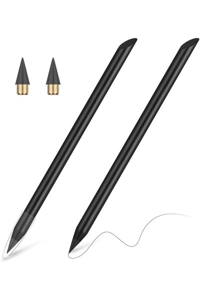 AUAUY 2PCS Metal Inkless Pencil, Infinity pencil, Reusable Everlasting Pencil...