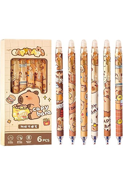 GENERAL MOZXIRZ 6 Pcs Cute Erasable Retractable Pens Erasable Gel Ink Pens Ca...