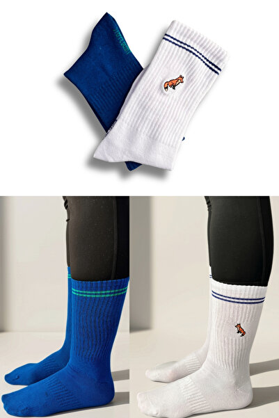 STEPPE BERRY 2 Pack Fox Embroidered Sports Socks