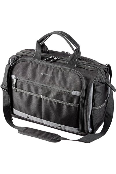 Amazon basics Electrician's Tool Bag, 50 Pocket, Black & Gray