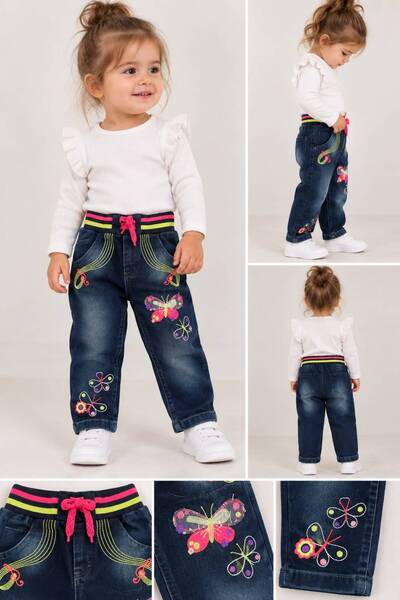 YoyoGiyim YOYO BABY BELİ LASTİKLİ ÇOCUK KOT PANTOLON