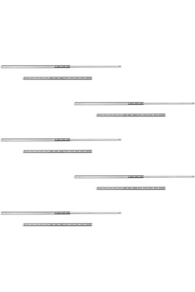 Emuca - Ball bearing drawer slides, partial extension drawer runners for furn...