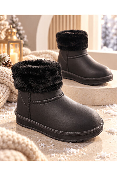 LE STYLE DE MARIE أحذية شتوية للأطفال من جلد الغزال، أحذية صغيرة ذات نعل سميك