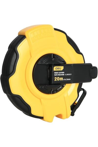 Deli Measure Long Tape, 20 Meter Length, Yellow/Black