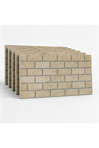 KnB Duvar Panelleri TUGLA-615 3D STRAFOR DUVAR PANELİ (5'Lİ PAKET)