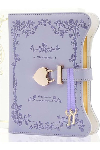 ALMEKAQUZ Diary, Simple Handbook, 360 Pages Locking Diary, Gift Ideas for Gir...