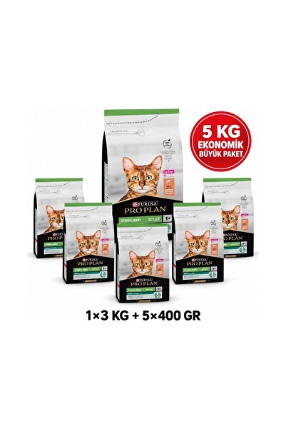 Pro Plan Sterilised Somonlu Kısırlaştırılmış Yetişkin Kedi Maması 5 kg Ekonom...