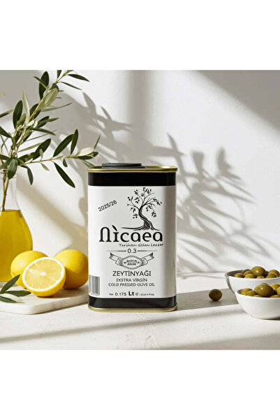 NİCAEA Olgun Hasat Natürel Sızma Soğuk Sıkım Zeytinyağı 0,3 Asit 175 ml Mini ...