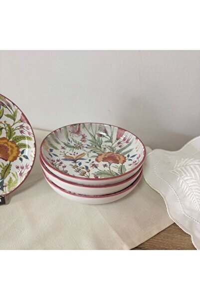 Keramika 6 Kişilik 18 cm Çukur Yemek / Salata Tabak Seti