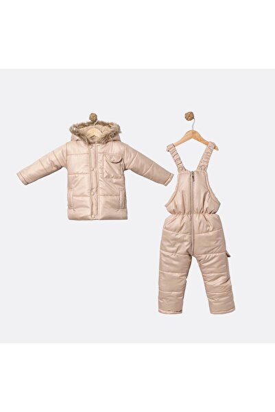 coppa kids Bebek Çocuk Kışlık Kayak Takım ,Mont ve Bahçıvan Tulum Takım Kürkl...