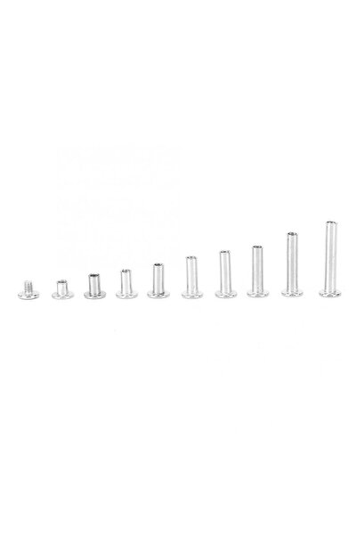 Generic SSIMOO 180Pcs M5x6/8/10/12/15/18/20/25/30 Flat Head Book Album Stud R...
