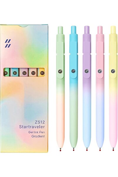 GENERAL UIXJODO Gel Pens, 5 Pcs Black Ink Pens for Women, 0.7mm Medium Point ...
