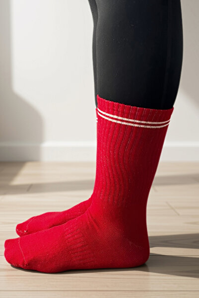 STEPPE BERRY Striped Sports Socket Socks