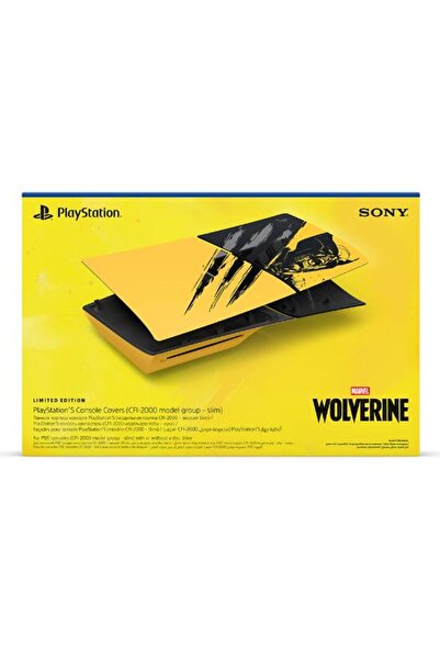 konsol plus PS5 Console Covers Slim Kasa – Marvel’s Wolverine Battle Yellow L...
