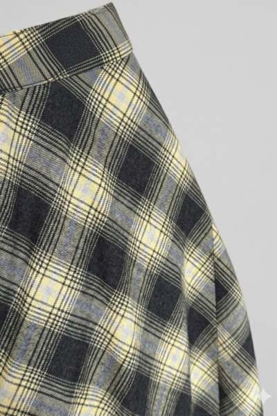 ALLDAY Flared skirt with plaid detail