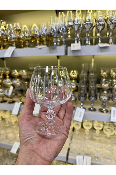 Vakıf home 1 ADET Bohemia Kristal Kesme El işi Ayaklı Kahve Yanı Su Bardağı 2...