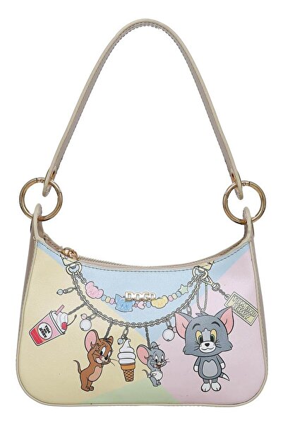 Dogo Women's Vegan Leather Multi-Color Shoulder Bag - Warner Bros Tom and Jer...